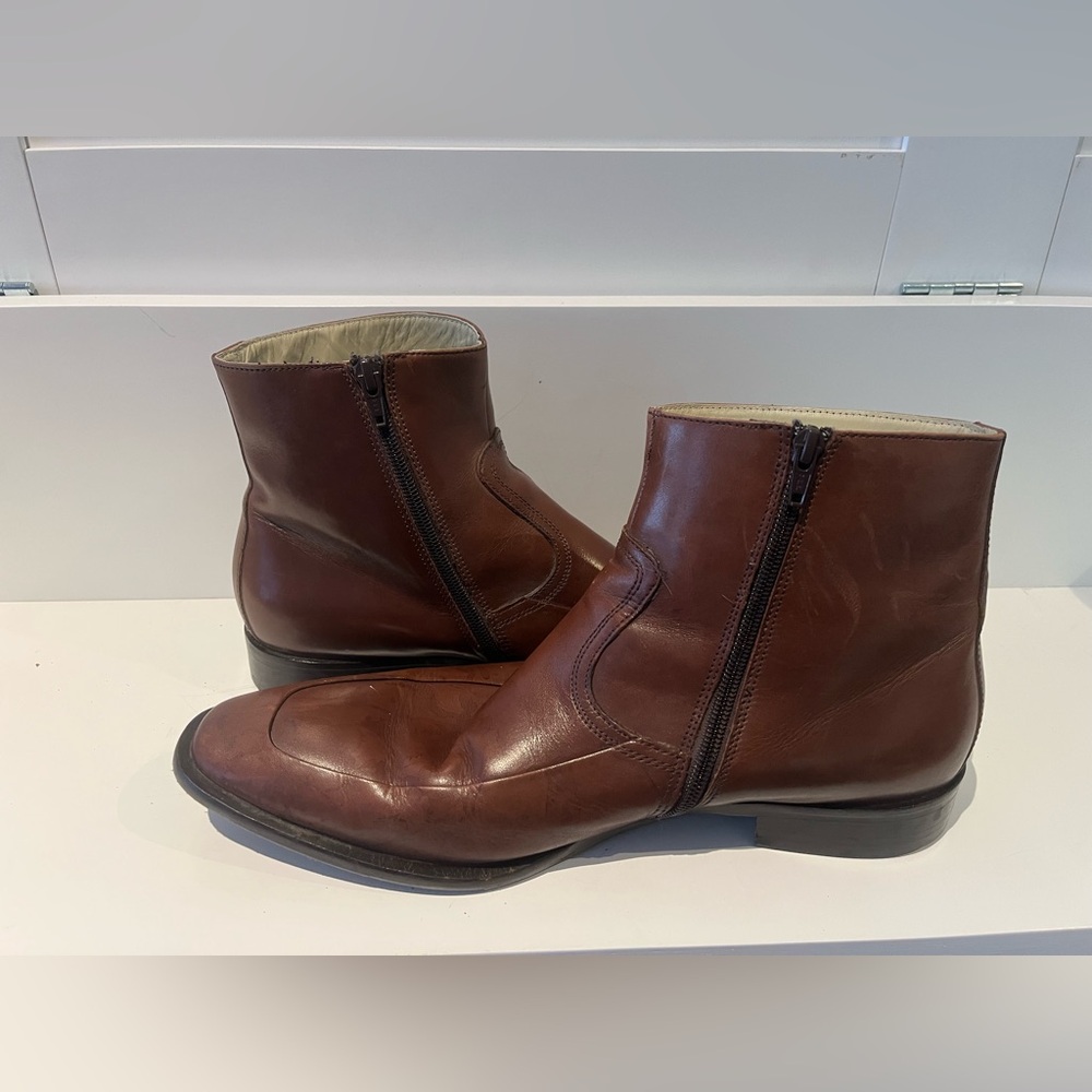 Kenneth Cole Men's Brown Leather Ankle Boots